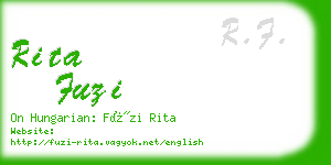 rita fuzi business card